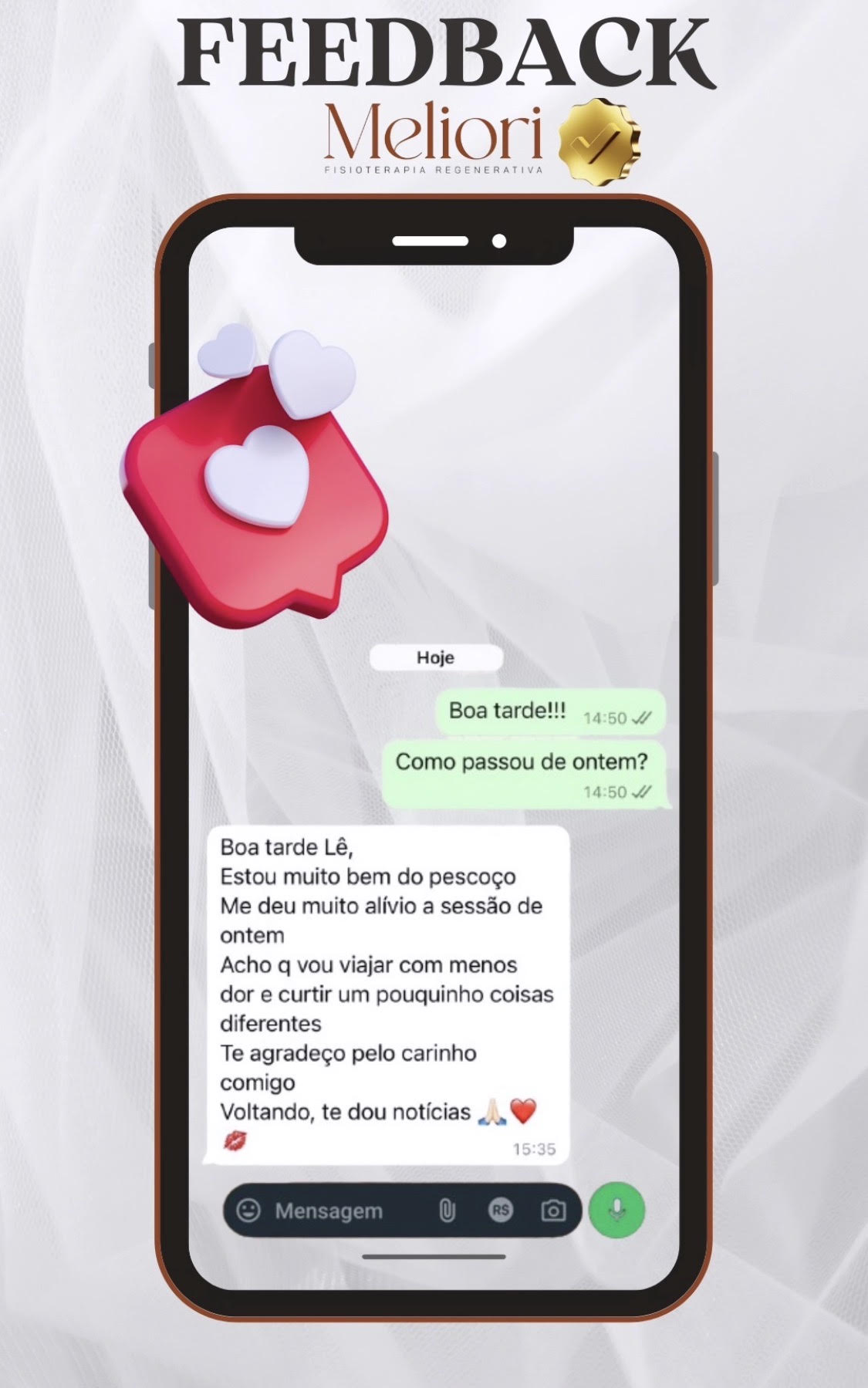Relato sobre o acompanhamento contínuo e evolução no tratamento